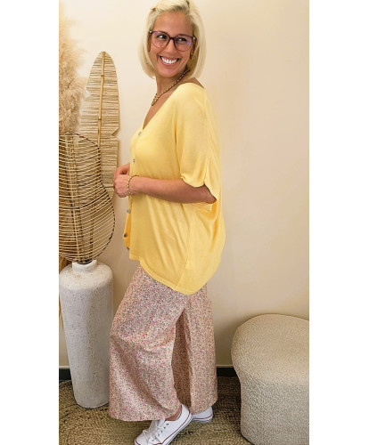 Gilet Maille Fine “Sunny Butter” - Nora