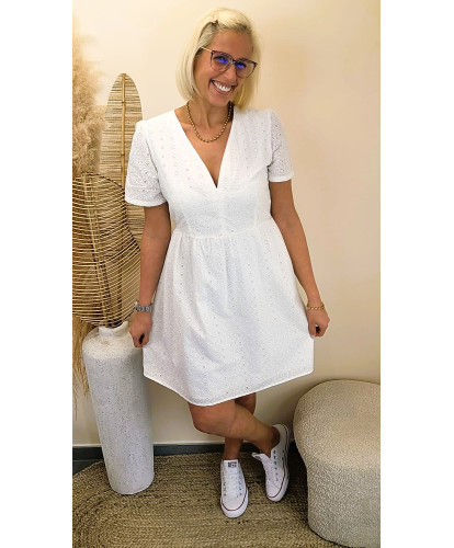 Robe Broderie Anglaise “White Romance” - Elisa