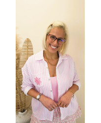 Chemise Gaz de Coton “Pink Sunshine” - Noemie