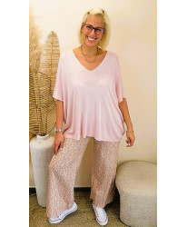 Blouse Oversize Maille Fine “Soft Blush”- Carmen