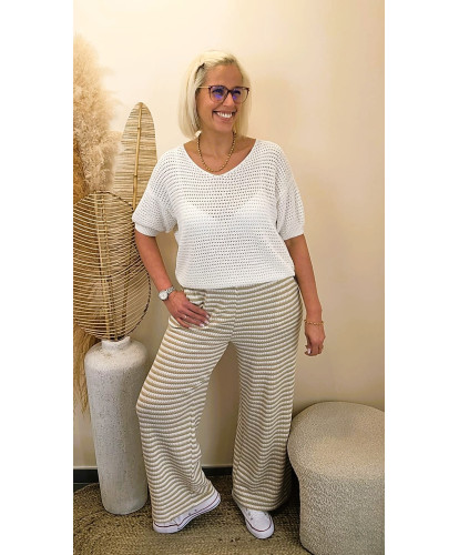 Pantalon Souple Gaufré “Sandy Waves” - Yasmine