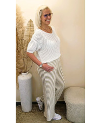 Pantalon Souple Gaufré “Sandy Waves” - Yasmine