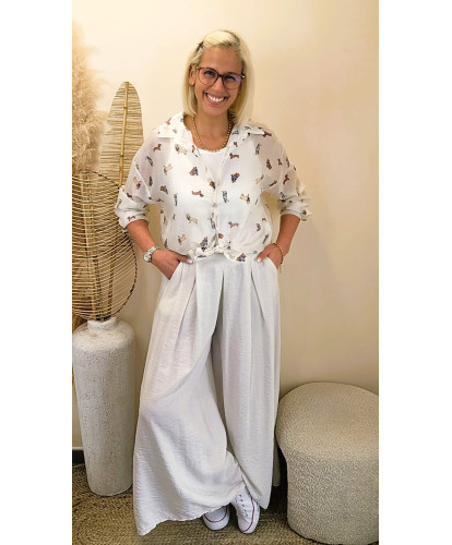 Pantalon Palazzo “White Breeze” - Celine