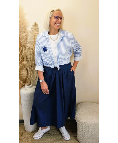 Chemise Gaz de Coton “Blue Sunshine” - Noemie