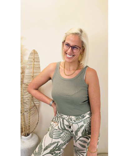Top Côtelé “Khaki Touch” - Ninon