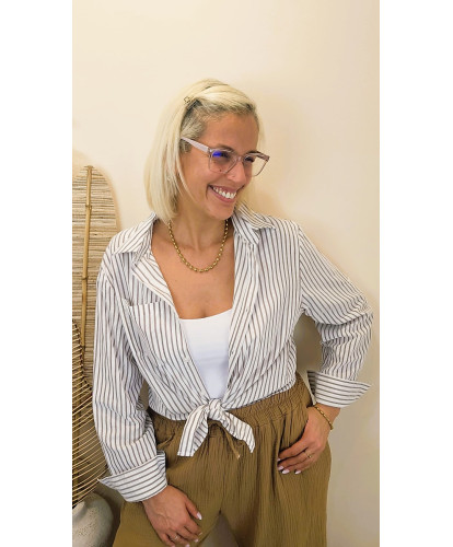 Chemise Sable & Café - Alexia
