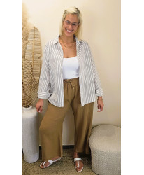 Pantalon Gaz de Coton Moka Sunset - Estelle