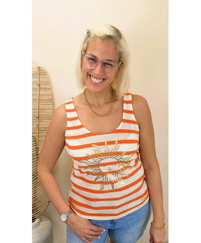 Top Soleil Bohème Orange - Aurore