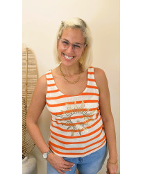 Top Soleil Bohème Orange - Aurore