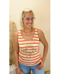 Top Soleil Bohème Orange - Aurore