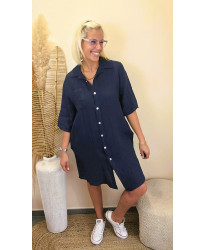 Robe Chemise Capri Marine - Sidonie