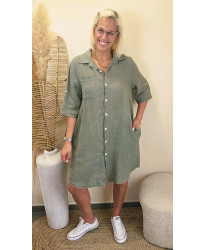 Robe Chemise Toscane Kaki - Sidonie