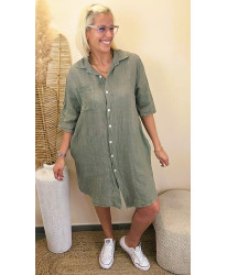 Robe Chemise Toscane Kaki - Sidonie
