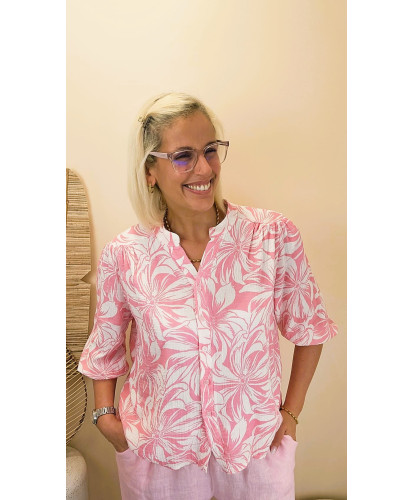 Blouse Gaz de Coton Rosa...