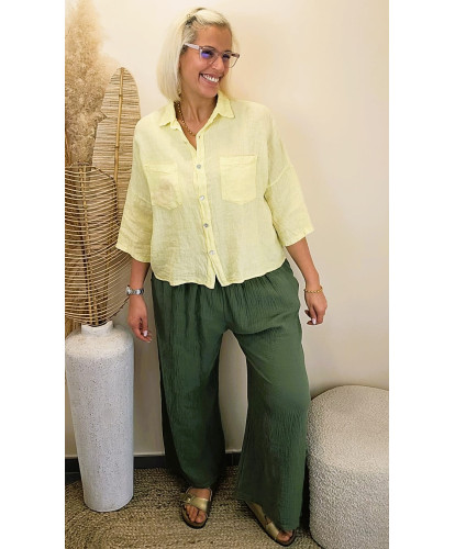 Pantalon Gaz de Coton Jungle Chic - Estelle