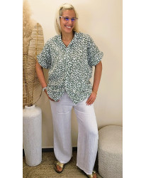 Chemise Gaz de Coton "Léo Kaki" - Lana