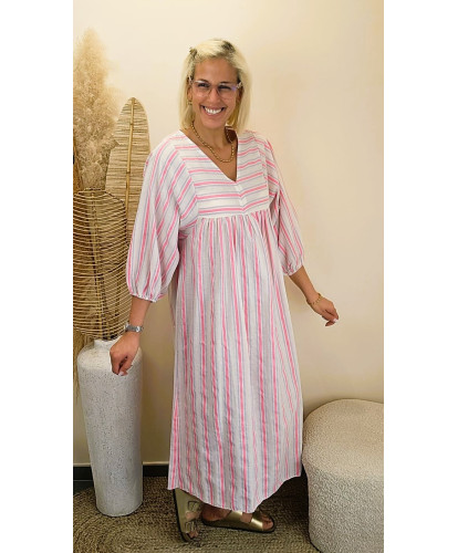 Robe Longue Rose Céleste - Justine