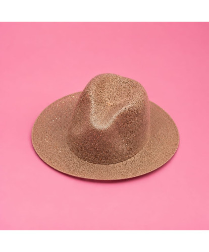 Chapeau Sequin Doré "Golden Glow"