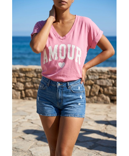 T-Shirt AMOUR Pink - Lydia