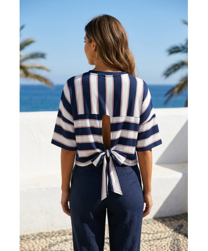 T-Shirt Marinière Océane Marine - Angelina