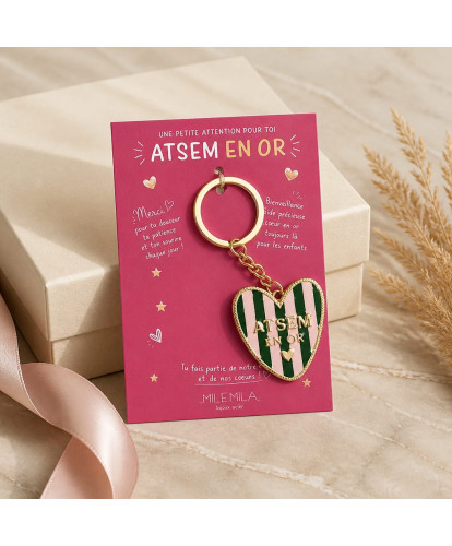 Porte-Clés Acier « ATSEM EN OR »