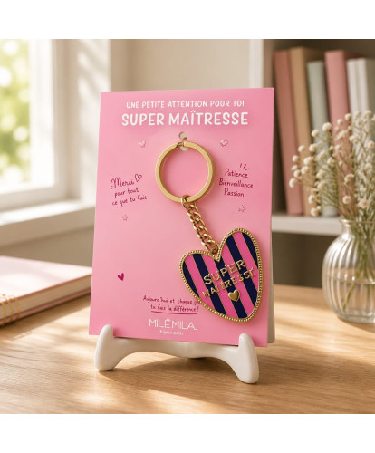 Porte-Clés Acier « SUPER MAÎTRESSE »