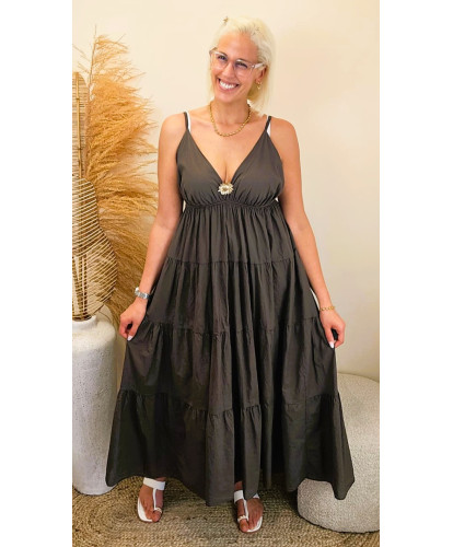 Robe Longue Sunset Chocolat - Chloe