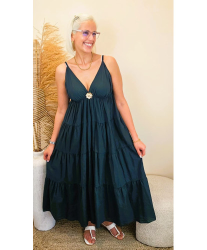 Robe Longue Sunset Noir - Chloe