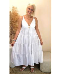 Robe Longue Sunset Blanche - Chloe