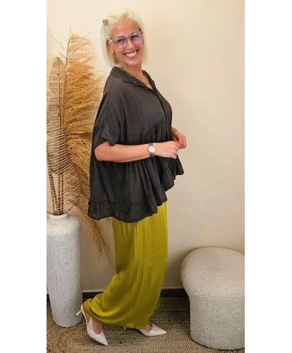 Pantalon Palazzo Sienna Olive - Zoe