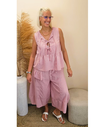 Ensemble Capri Vichy Rose -...