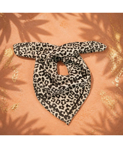 Foulard/Bandana Léopard Sable
