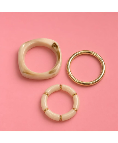 Trio de Bracelets Zinc...