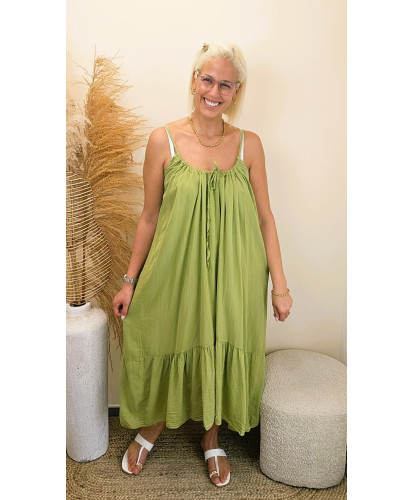 Robe Voile de Coton Olivia Sauge - Lena