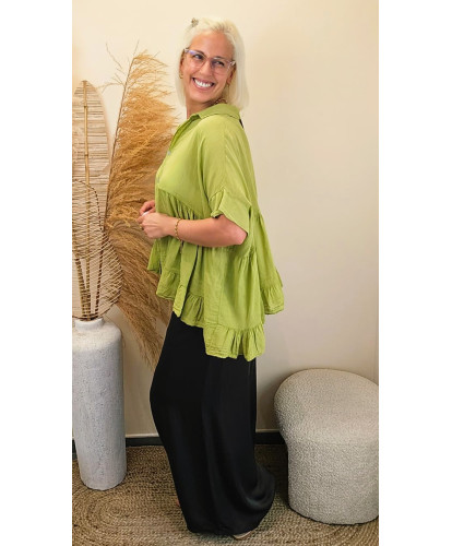Pantalon Palazzo en Soie Choco Luxe - Zoe