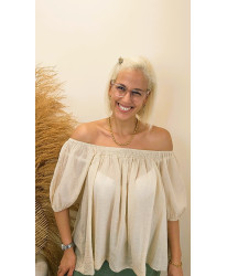 Blouse Élégance Ivoire - Julie