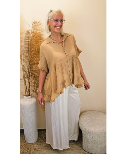 Pantalon Palazzo en Soie...