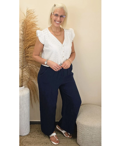 Pantalon Gaz de Coton Marina Élégance - Estelle