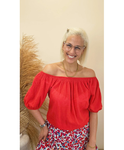 Blouse Rouge Passion - Julie