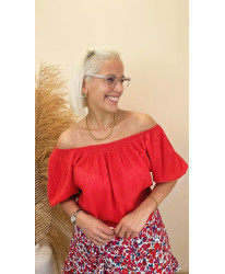 Blouse Rouge Passion - Julie