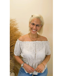 Haut Broderie Romance - Ambre