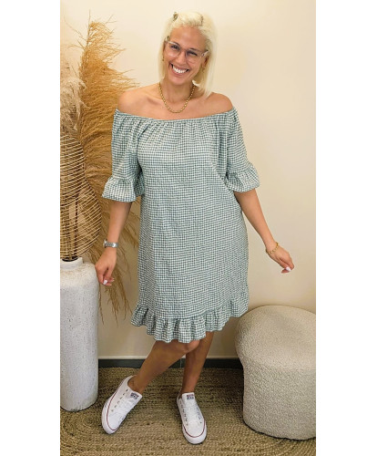 Robe "Vichy Émeraude" -...