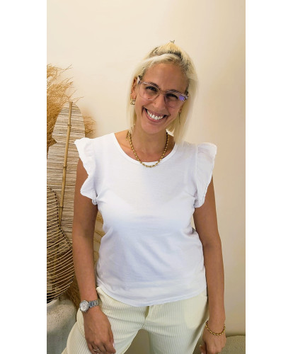 T-Shirt "Élégance Volantée" - Noemie