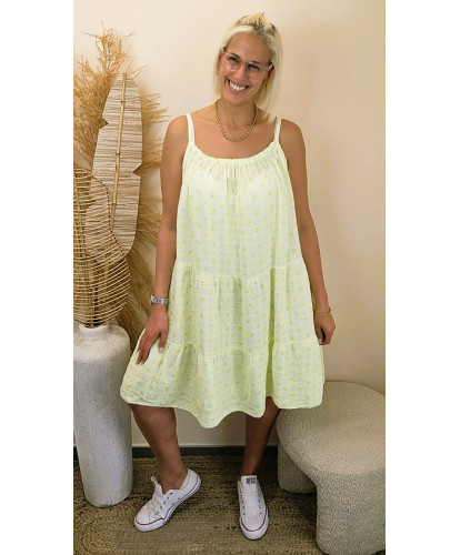 Robe Gaz de Coton "Limoncello Bloom" - Morgane