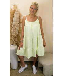Robe Gaz de Coton "Limoncello Bloom" - Morgane