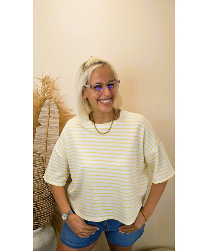 T-Shirt Marinière Soleil - Elodie