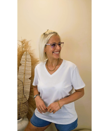 T-Shirt Essential Confort Blanc - Maria