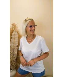 T-Shirt Essential Confort Blanc - Maria