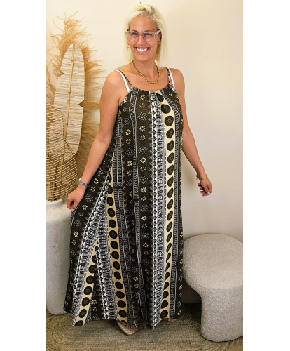 Robe Ethnic Black - Faustine