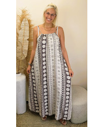 Robe Ethnic Chic Beige - Faustine